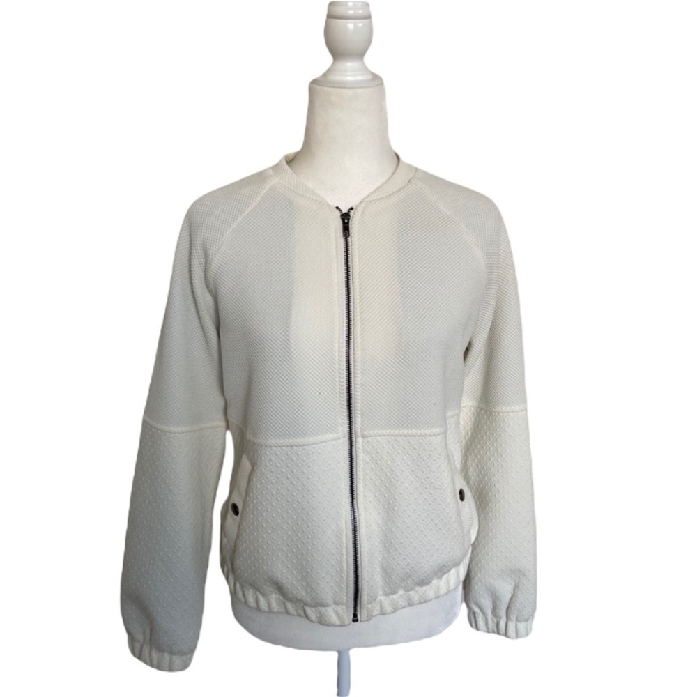 Olive & Oak Teva Textured Knit Bomber Jacket
